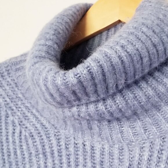 Lou & Grey Findley Chunky Ribbed Knit Turtleneck Oversized Sweater Alpaca S $90 - Picture 8 of 12